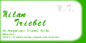 milan triebel business card