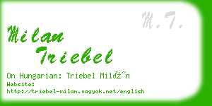 milan triebel business card